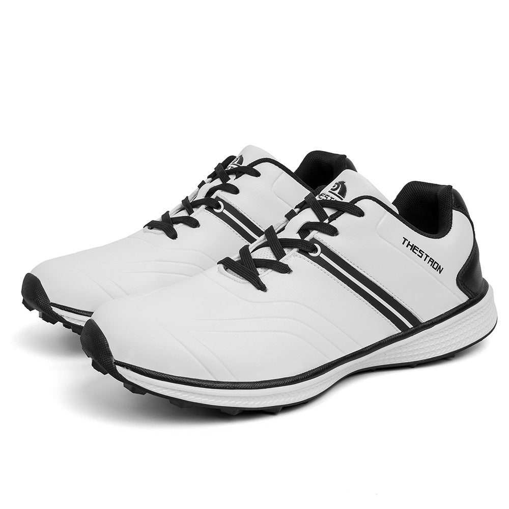 White and black bowling shoes on a white background